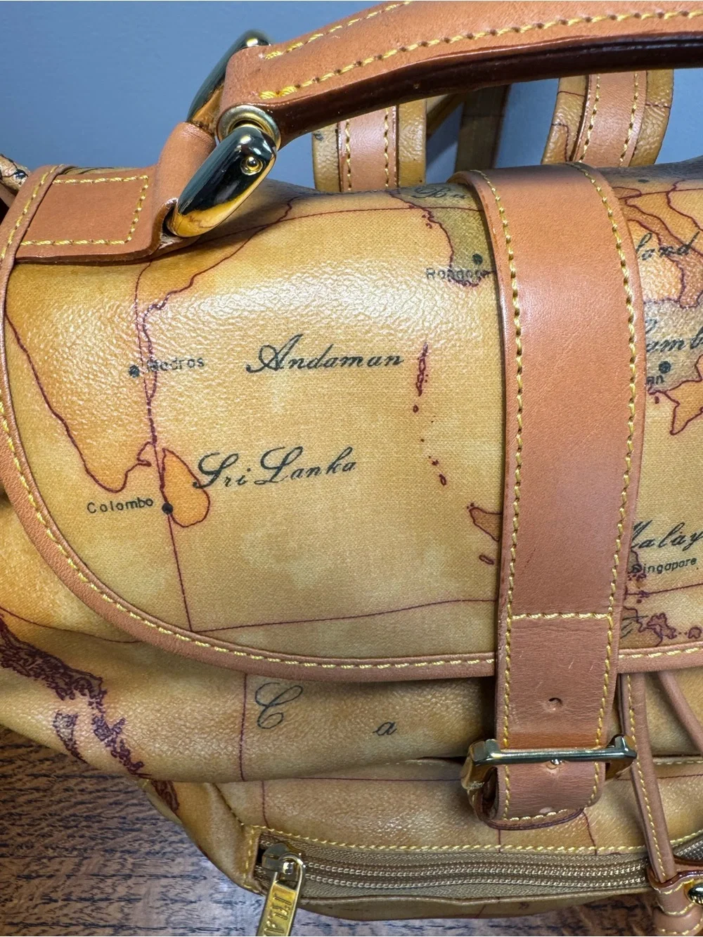 Alviero Martini Classe Geo Classic Map Backpack - Like New